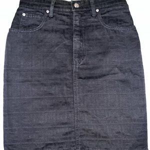 Womens Fendi Black Denim Pencil Skirt Small
